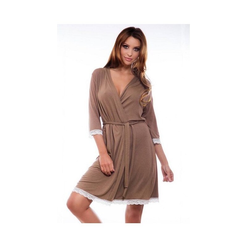 Dámský župan Hamana Virginia gown capucino 93421765