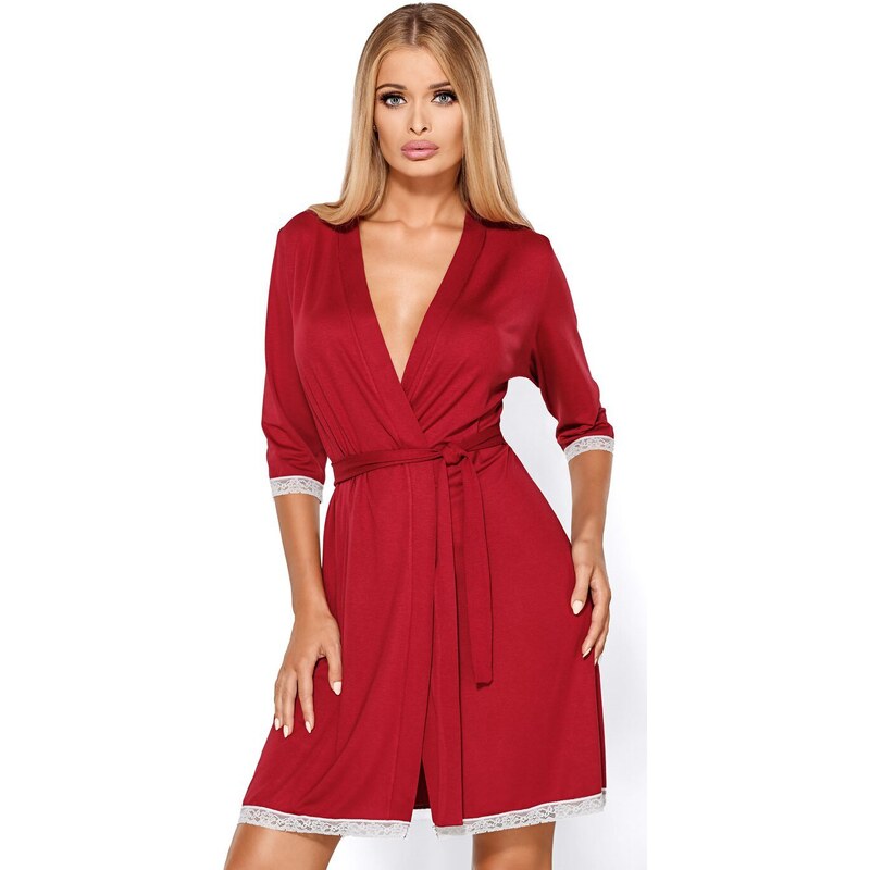 Dámský župan Hamana Virginia gown bordo 93421766