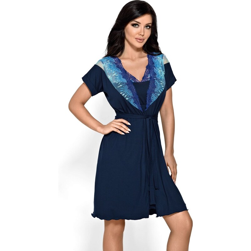 Dámský župan Hamana Ramona gown granat 93421856