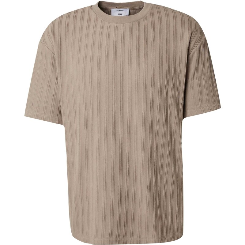 DAN FOX APPAREL Tričko Jonte šedobéžová