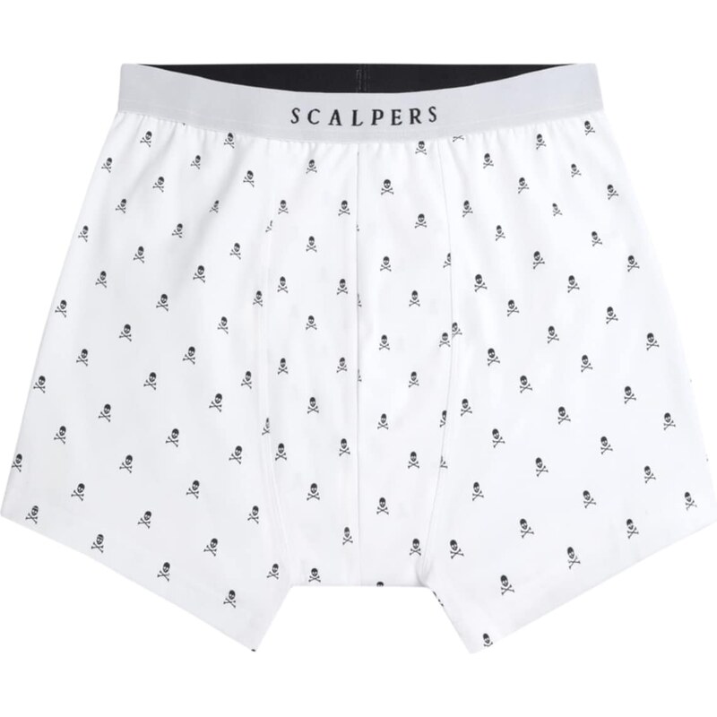 Scalpers Boxerky Just Skull černá / bílá