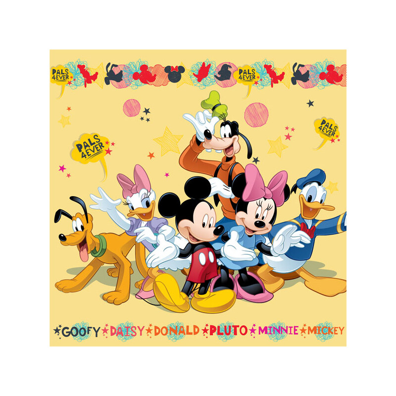 Jerry Fabrics Polštářek Mickey and Friends 2015 polyester 40x40 cm