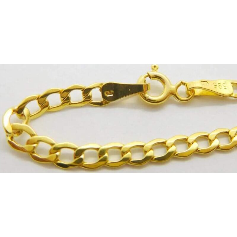 Klenoty Budín Mohutný pánský zlatý náramek PANCER 585/2,03gr 21cm 93449843