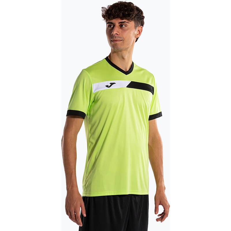 Pánské fotbalové tričko Joma Court lime/black