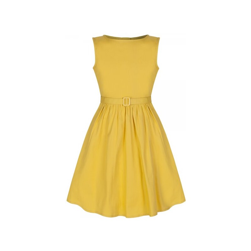Dětské retro šaty Lindy Bop audrey žluté velikost dětských šatů: 11-12 let