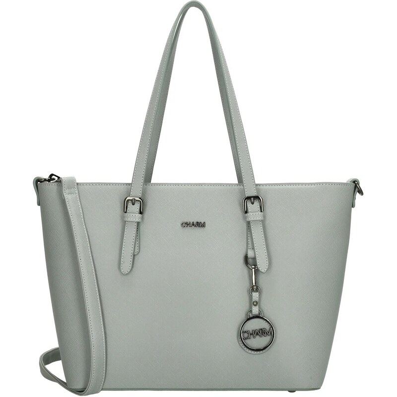Charm London Světle šedá velká shopper kabelka přes rameno