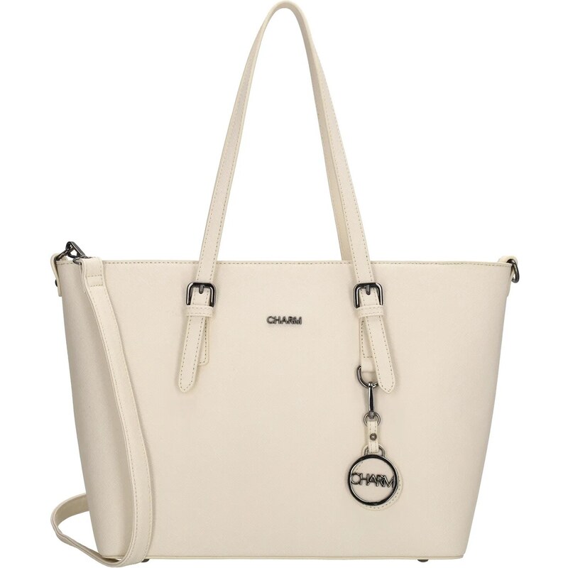 Charm London Béžová velká shopper kabelka přes rameno „Misty“