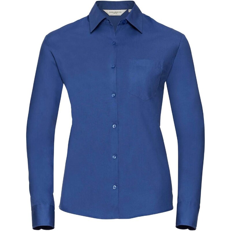 RUSSELL Womens long sleeve shirt, pure cotton, easy to care for,