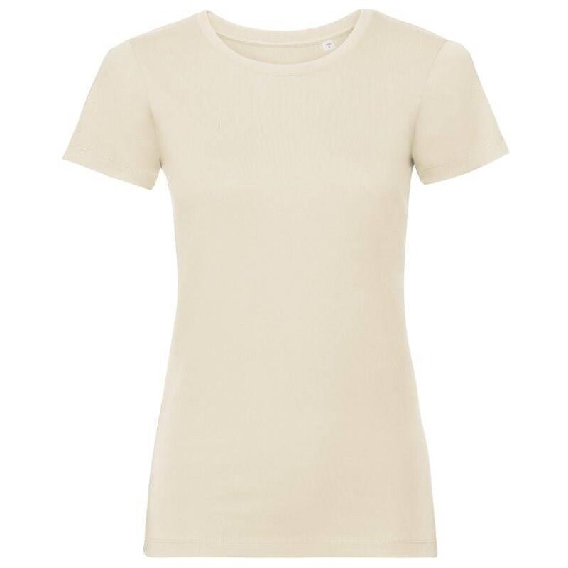 Beige womens t-shirt Pure Organic Russell 107067379