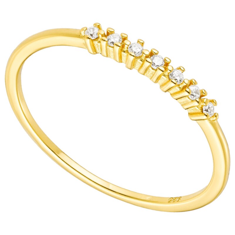 Olivie Stříbrný něžný prstýnek GOLD 8857