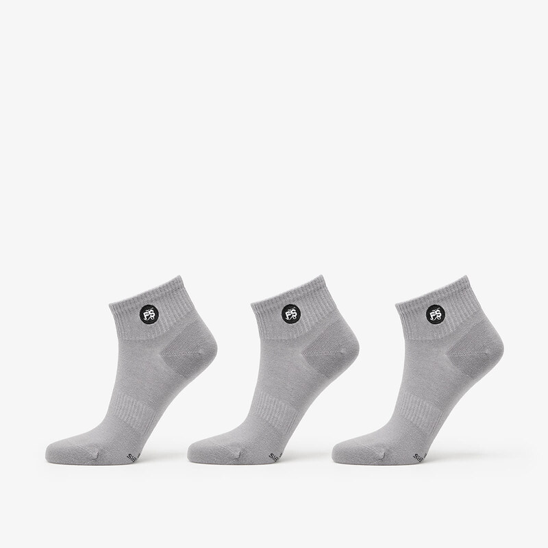 FTSHP Ponožky Footshop Ankle Socks 3-Pack Grey 39-42