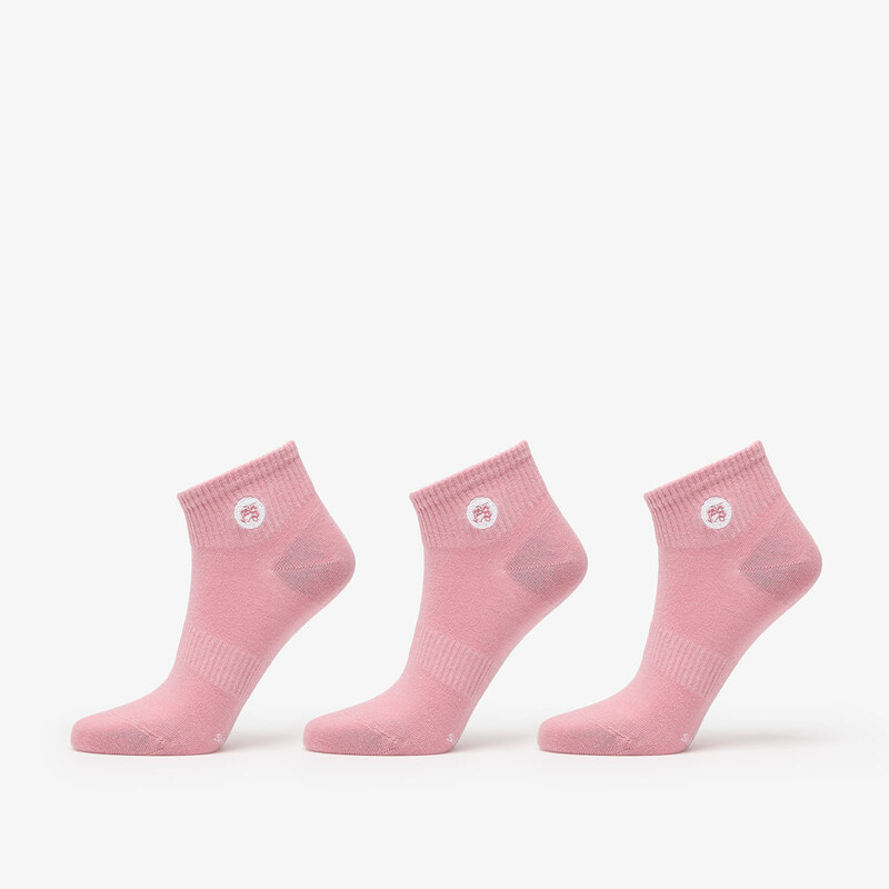 FTSHP Ponožky Footshop Ankle Socks 3-Pack Pink 39-42