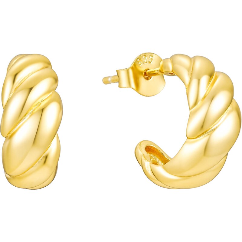 Olivie Stříbrné náušnice CROISSANT GOLD 8794