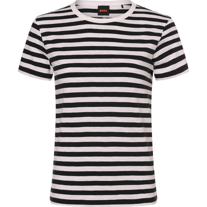 BOSS Tričko Esla noční modrá / offwhite