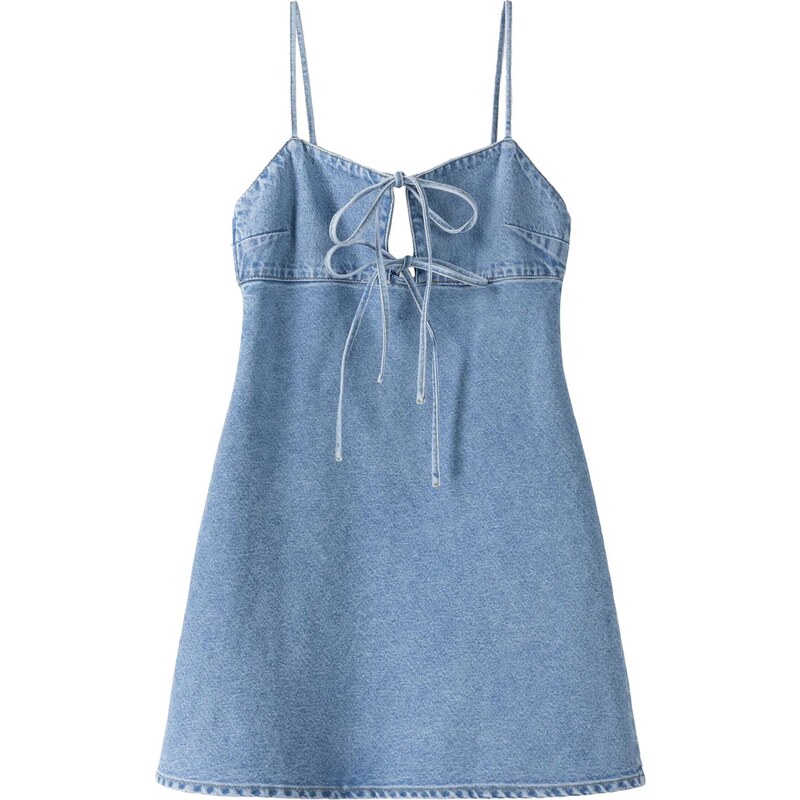 Bershka Šaty modrá džínovina