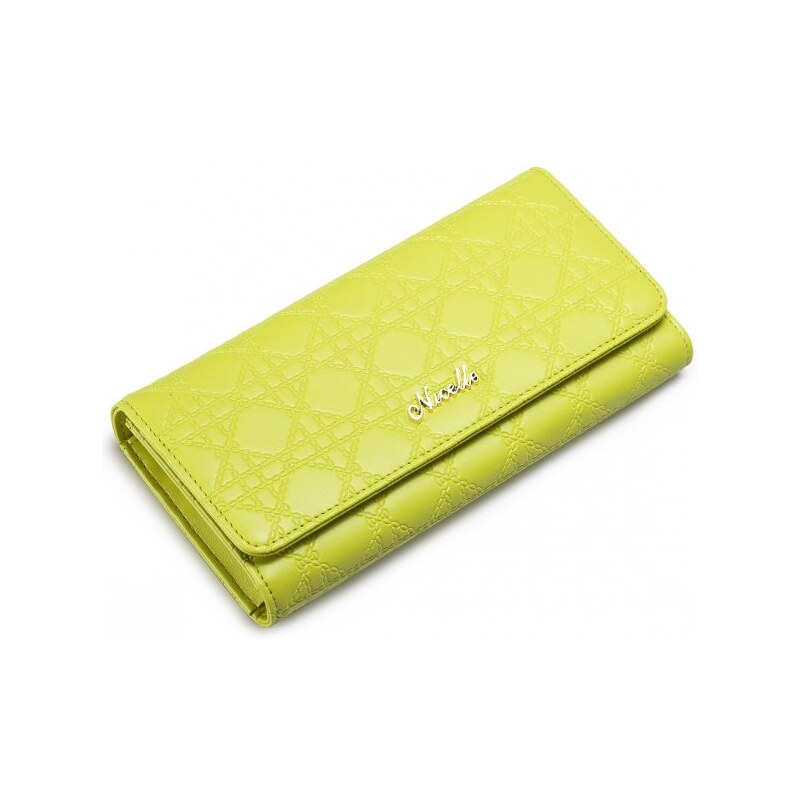 NUCELLE dámská kožená peněženka žlutá