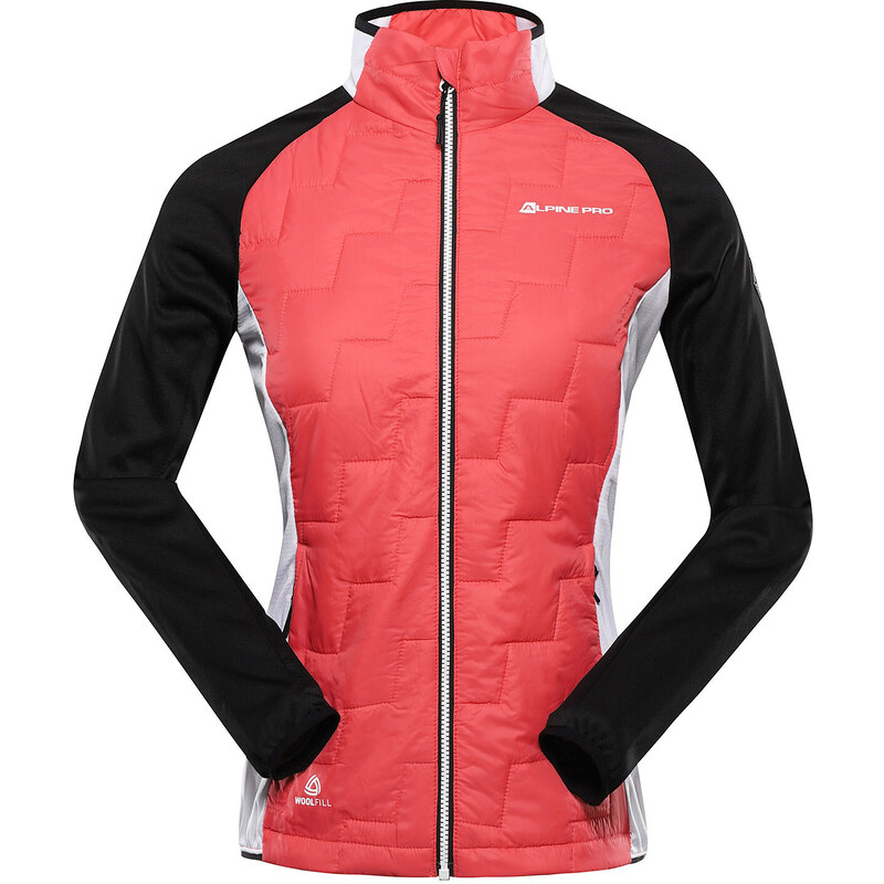 Dámská mikina s merino výplní Alpine Pro JORWA - oranžovo-červená 93635716