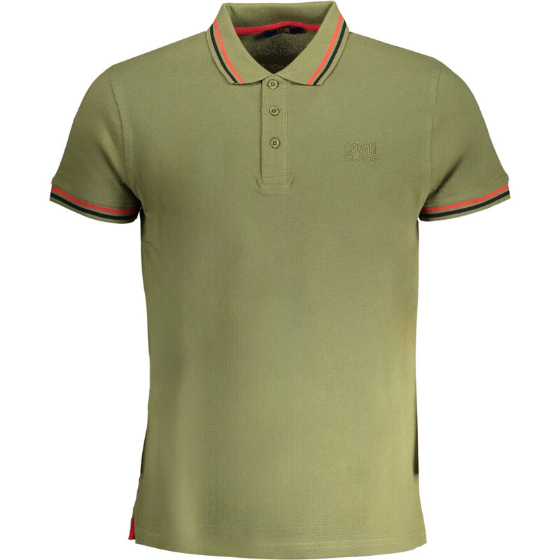 Zelené pánské polo triko Cavalli Class