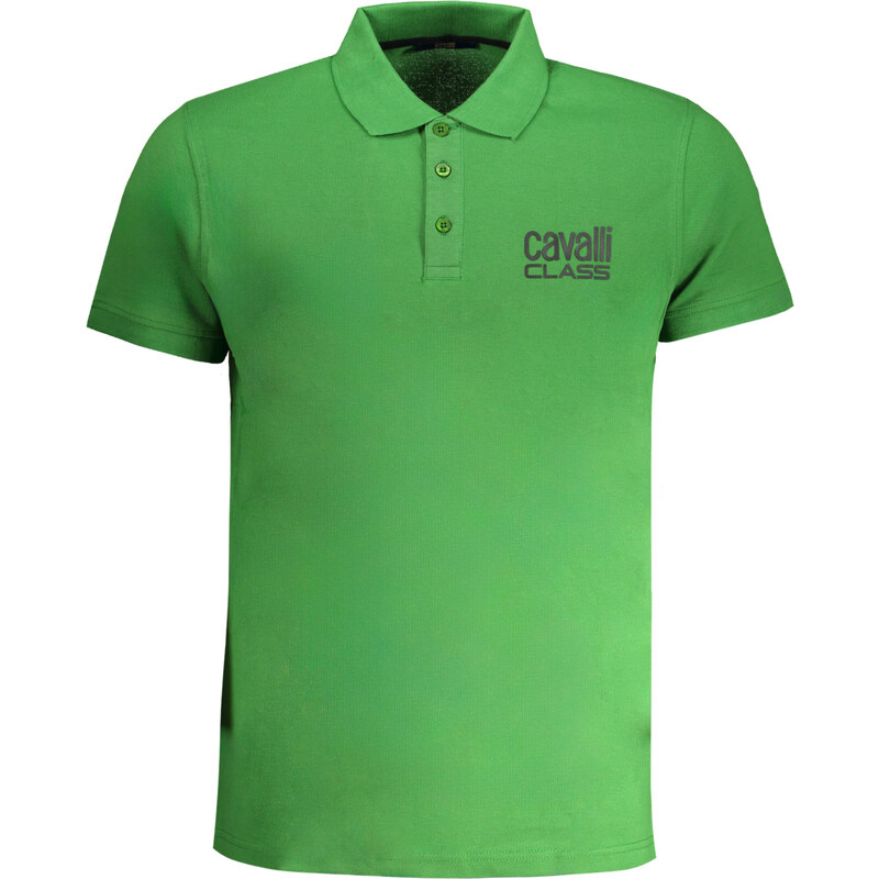 Zelené pánské polo triko Cavalli Class