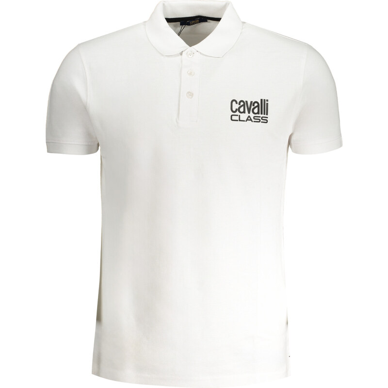 Bílé pánské polo triko Cavalli Class