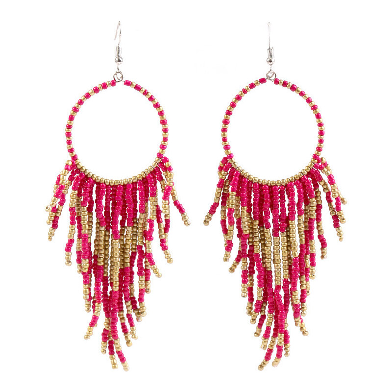 Flor de Cristal Dlouhé Boho Visací Náušnice v Orientálním Retro