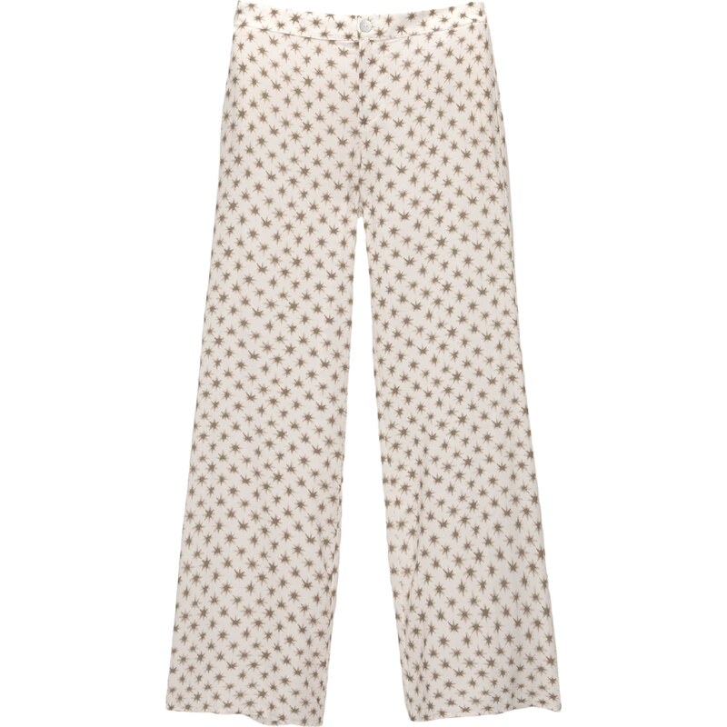 Pull&Bear Kalhoty šedobéžová / offwhite