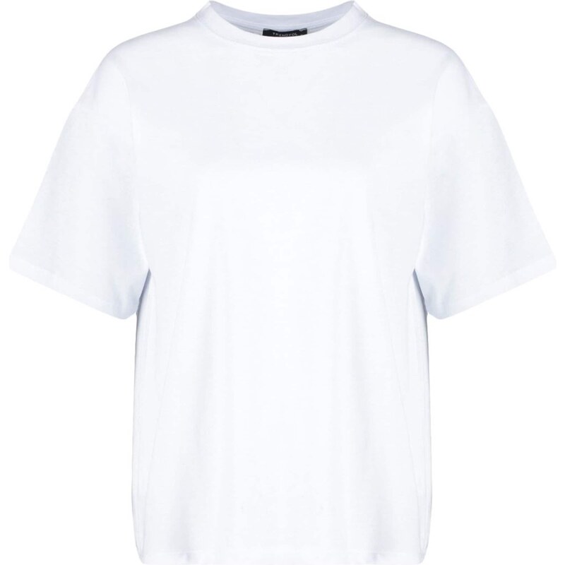 Trendyol Oversized tričko bílá
