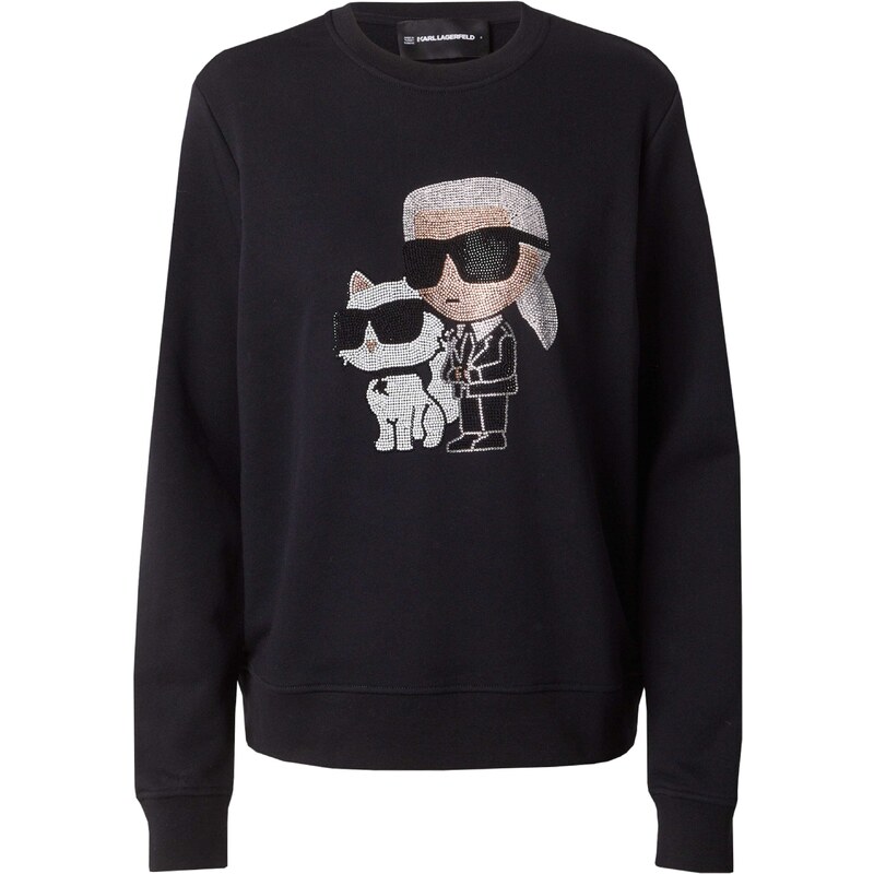 Karl Lagerfeld Mikina Ikonik 2.0 béžová / černá / bílá