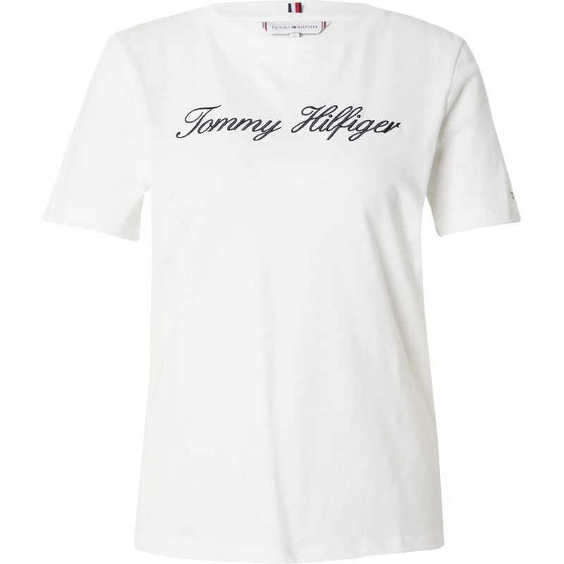 TOMMY HILFIGER Tričko černá / bílá