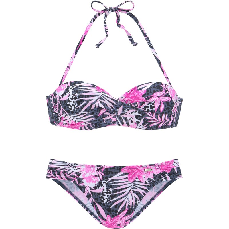 BUFFALO Bikiny šedá / světle růžová / černá / bílá