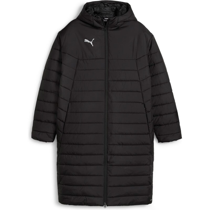 PUMA Sportovní bunda TeamFinal stříbrně šedá / černá