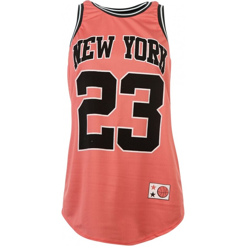 Rock and Rags Basketball Vest, coral