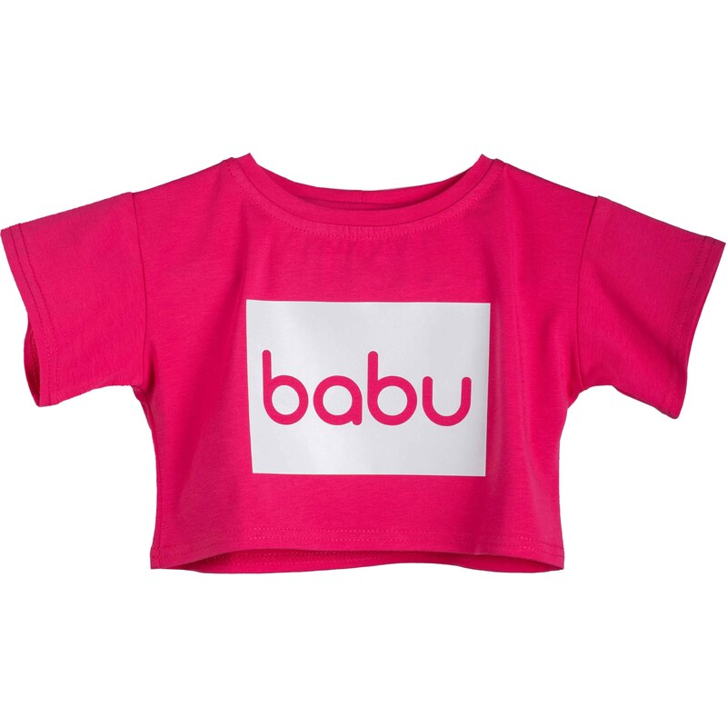 Babu Crop fuchsiové tričko