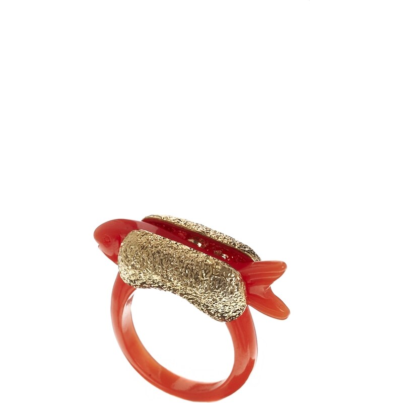 N2 By Les Nereides Gold Fish Ring