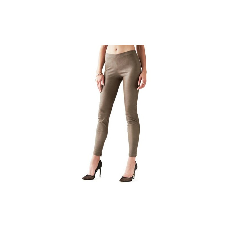Legíny Guess Elena Zip-Ankle Leather Leggings