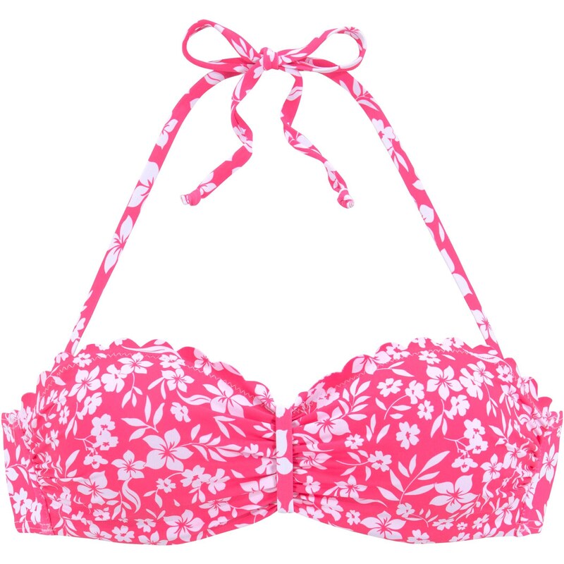 VIVANCE Horní díl plavek pink / bílá