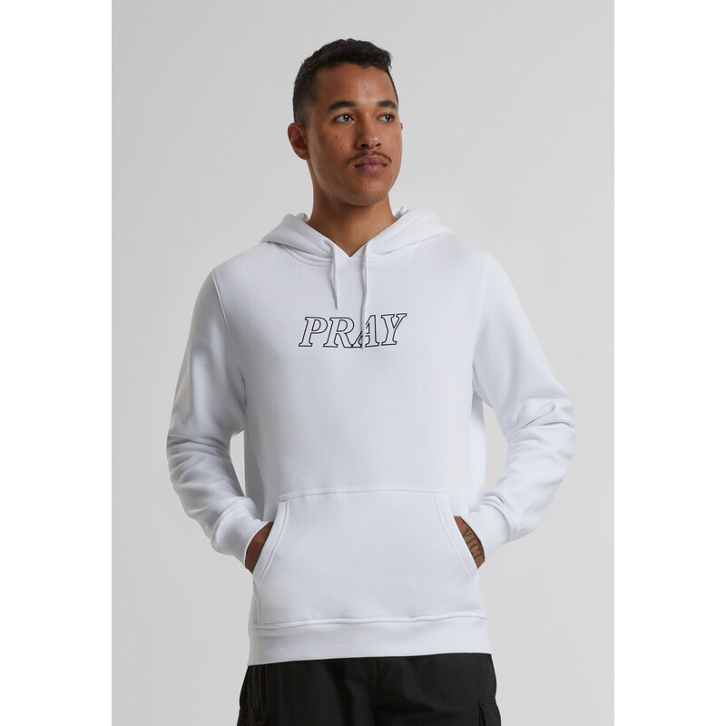 Mister Tee Modlete se ruce Hoody bílá