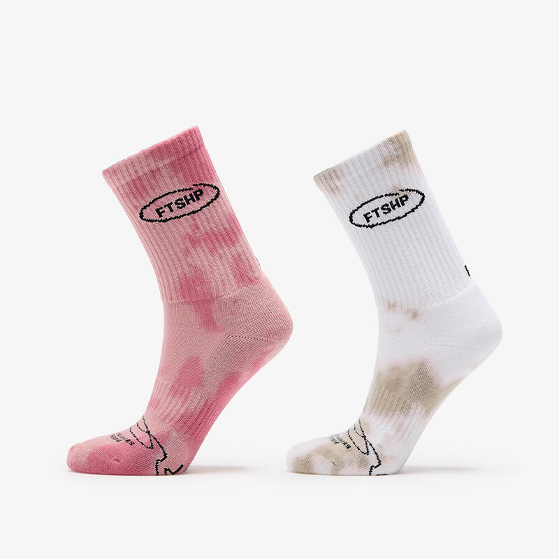 FTSHP Ponožky Footshop Basic Crew Socks 2-Pack Tie Dye Color 43