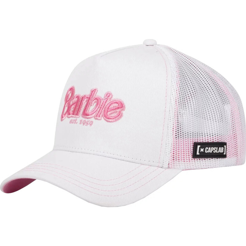 BASIC Bílá dámská kšiltovka Capslab Trucker Barbie Cap