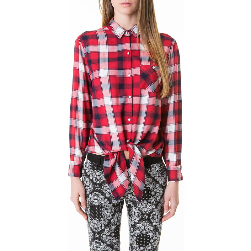 Tally Weijl Red & White Checked Shirt