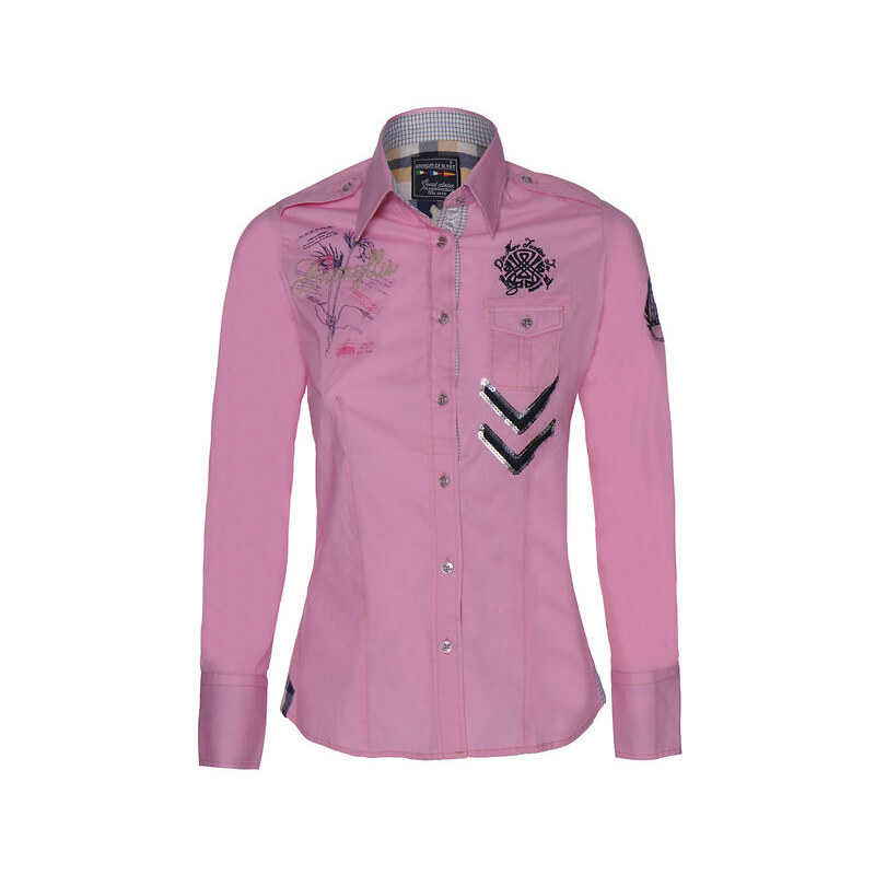 Dámská růžová košile s výšivkami Giorgio Di Mare