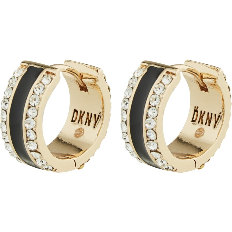 DKNY Náušnice zlatá / černá / průhledná