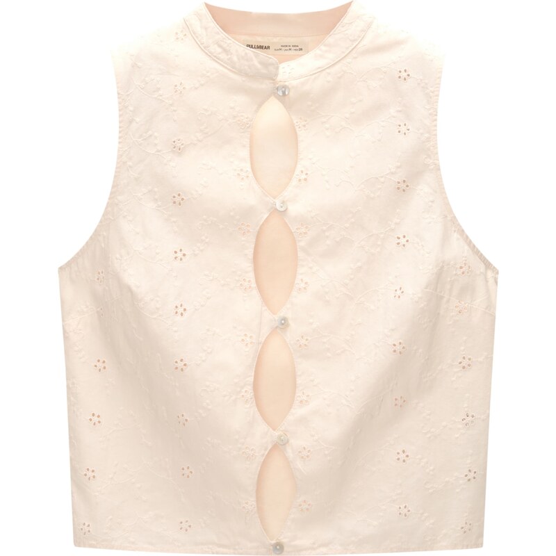 Pull&Bear Halenka pastelově růžová 109575780