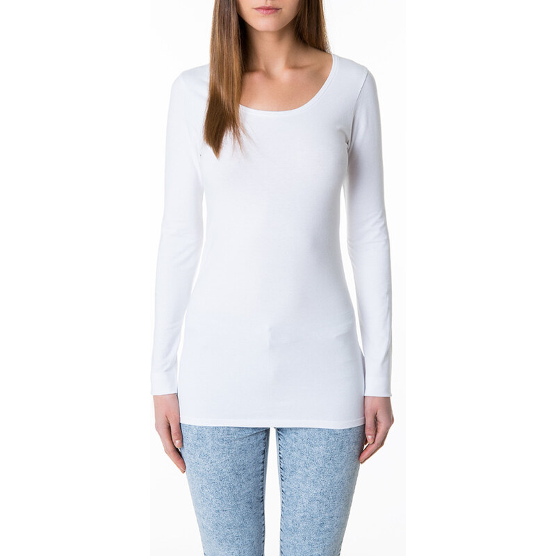 Tally Weijl White Basic Longsleeve Top