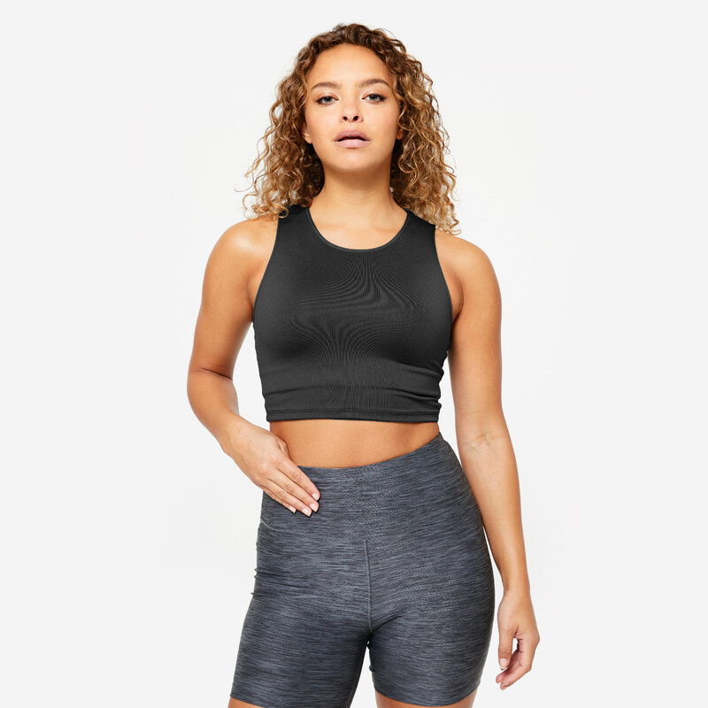 DOMYOS Dámské fitness tílko Crop top 77058482
