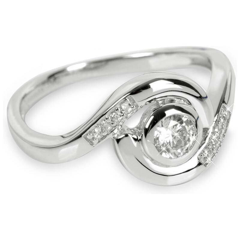 Silver Cat Stříbrný prsten s krystaly SC112