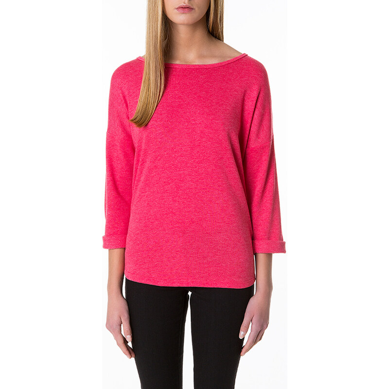 Tally Weijl Bright Pink 3/4 Sleeves Sweater