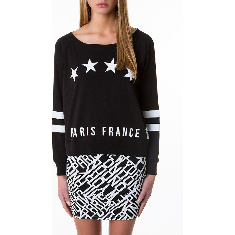 Tally Weijl Black "Paris" Print Sweater