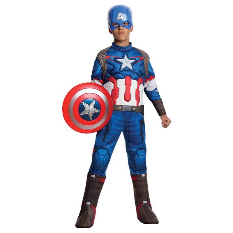 Rubies Captain America Deluxe Avengers 2 Child - L 8 - 10 roků