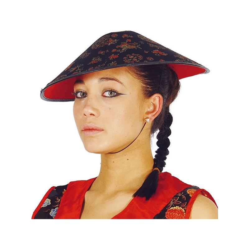 Čínský klobouk s copem